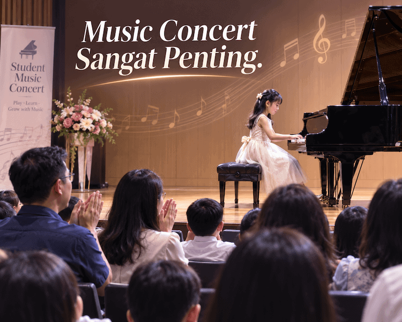 Music Concert sangat penting bagi anak yang belajar piano.